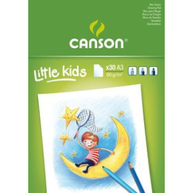 Papel técnicas secas: Blocs y láminas BLOC DE DIBUJO CANSON KIDS ENCOLADO GRANO FINO A3 30h 90g 28501086  45736