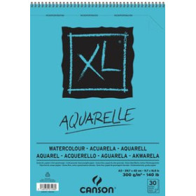 Papel técnicas húmedas: Blocs y láminas BLOC DE DIBUJO CANSON XL AQUARELLE CON ESPIRAL GRANO FINO A3 300g 30h 42502438  75261468