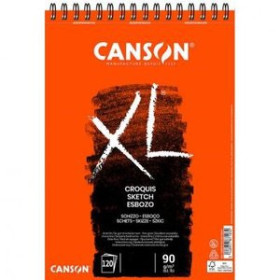 Papel técnicas secas: Blocs y láminas BLOC DE DIBUJO CANSON XL CROQUIS CON ESPIRAL GRANO FINO A5 90g 60h 42502422  920-009198