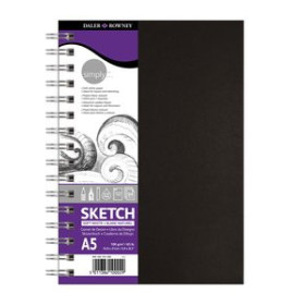 Papel técnicas secas: Blocs y láminas BLOC DE DIBUJO DALER ROWNEY CON ESPIRAL LISO A5 100g 54h 27401787  40432/03