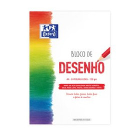 Papel técnicas secas: Blocs y láminas BLOC DE DIBUJO OXFORD ENCOLADO LISO A4 120g 24h 27401270  F53342400