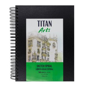 Papel técnicas secas: Blocs y láminas BLOC DE DIBUJO TITAN ARTS CREATIVE CON ESPIRAL TAPA DURA A4 200g 50h 27401448  F35201000