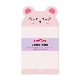 Agendas escolares BLOC DE NOTAS BACK2FUN 90x165 60h 90gr ANIMALITOS CON ADHESIVO OSA 27401490  F356917