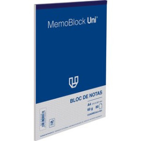 Blocs de notas BLOC DE NOTAS UNIPAPEL MEMOBLOC A4 80h 60g CP.4 27401542  11371