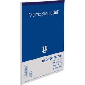 Blocs de notas BLOC DE NOTAS UNIPAPEL MEMOBLOC A4 80h 60g LISO 27401621  11491