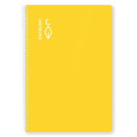 Blocs espiral tapa dura BLOC ESCOLOFI ESPIRAL PLUS tapa DURA A4 80h DOTS 90g AMARILLO 27401594  19371