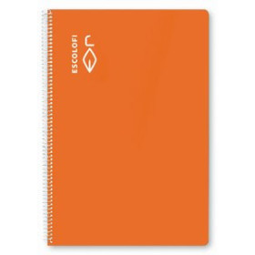 Blocs espiral tapa dura BLOC ESCOLOFI ESPIRAL PLUS tapa DURA A4 80h DOTS 90g NARANJA 27401597  19401