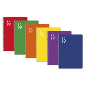 Blocs espiral tapa dura BLOC ESCOLOFI tapa DURA A4 80h MILIMETRADO 3x3x16 70g VIOLETA 27601210  965 40 BK