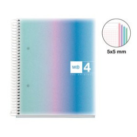 Blocs espiral tapa PP BLOC MIQUELRIUS AURORA NOTEBOOK 4 micro.tapa PP A5 120h 70gr CUADRIC.5x5 SANTORINI 14201114  481FC-90