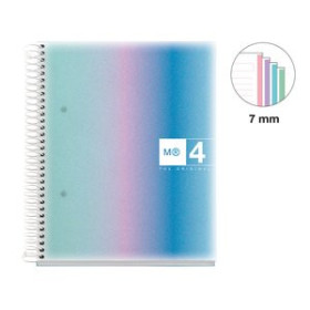 Blocs espiral tapa PP BLOC MIQUELRIUS AURORA NOTEBOOK 4 micro.tapa PP A5 120h 70gr HORIZONTAL SANTORINI 14201186  TSEH350