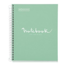 Blocs espiral tapa forrada BLOC MIQUELRIUS EMOTIONS NOTEBOOK 1 micro.tapa EXTRA A5 80h 90g CUADRIC.5x5 MENTA 15201333  DS100