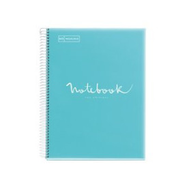 Blocs espiral tapa PP BLOC MIQUELRIUS EMOTIONS NOTEBOOK 1 micro.tapa PP A4 80h 90g CUADRIC.5x5 AZUL CIELO 42502194  NGK-1566