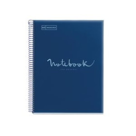 Blocs espiral tapa PP BLOC MIQUELRIUS EMOTIONS NOTEBOOK 1 micro.tapa PP A4 80h 90g CUADRIC.5x5 MARINO 42502195  NGK-1567