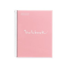 Blocs espiral tapa PP BLOC MIQUELRIUS EMOTIONS NOTEBOOK 1 micro.tapa PP A4 80h 90g CUADRIC.5x5 ROSA 42501129  960-001063