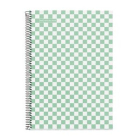 Blocs espiral tapa dura BLOC MIQUELRIUS tapa DURA Fº 80h 90g CUADRIC.4x4 DAMERO VERDE