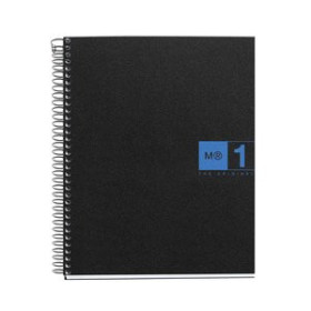 Blocs espiral tapa PP BLOC MIQUELRIUS THE ORIGINAL NOTEBOOK 1 micro.tapa PP A5 80h 70g CUADRIC.5x5 AZUL