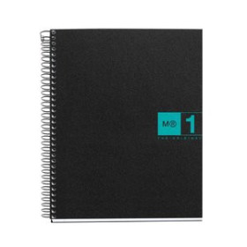 Blocs espiral tapa PP BLOC MIQUELRIUS THE ORIGINAL NOTEBOOK 1 micro.tapa PP A5 80h 70g CUADRIC.5x5 TURQUESA