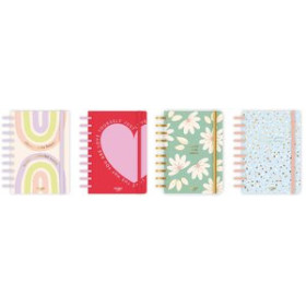 Blocs espiral tapa PP BLOC MOOVING LOOP tapa PP A5 80h 90g HORIZONTAL 4 DISEÑOS SURTIDOS