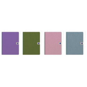 Blocs espiral tapa dura BLOC OXFORD NATURE EU.BOOK 1 micro.tapa DURA A4+ 80h CUADRIC.5x5 90g COL.SUR.(4)