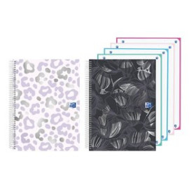 Blocs espiral tapa forrada BLOC OXFORD SCHOOL EU.BOOK 4 DREAM TECH micro.tapa EXTRA A5+ 120h CUADRIC.5x5 90g SURTIDO (2 mod.)