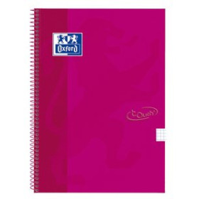 Blocs espiral tapa forrada BLOC OXFORD SCHOOL TOUCH tapa EXTRA Fº 80h CUADRIC.4x4 90g ROSA FRAMBUESA