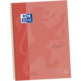 Blocs espiral tapa forrada BLOC OXFORD TOUCH EU.BOOK 1 micro.tapa EXTRA A4+ 80h HORIZ. 90g CORAL