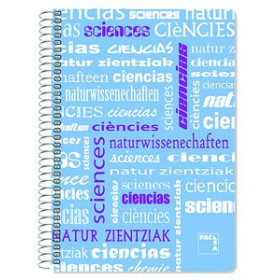 Blocs espiral tapa PP BLOC PACSA ASIGNATURAS tapa PP 4º 80h CUADRIC.4x4 90g CIENCIAS