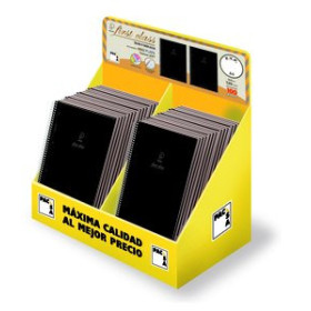 Blocs espiral tapa forrada BLOC PACSA FIRST CLASS micro.tapa EXTRA A4 120h CUADRIC.5x5 100g EXPOSITOR DE 24
