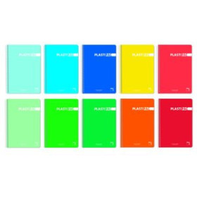 Blocs espiral tapa PP BLOC PACSA PLASTIPAC tapa PP 4º 80h CUADRIC.3x3 90g SURTIDO (10 col.)