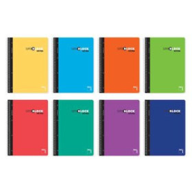 Blocs espiral tapa forrada BLOC PACSA SUPERBLOC EXTRA micro.tapa EXTRA A5 120h CUADRIC.5x5 90g SURTIDO (8 col.)