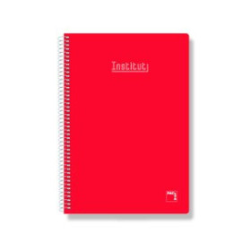 Blocs espiral tapa forrada BLOC PACSA XTRA tapa EXTRA 4º 80h CUADRIC.4x4 60g. ROJO