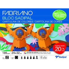 Blocs de manualidades BLOC SADIPAL MANUAL. 20h. CART. COLORES