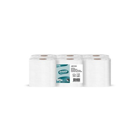 Celulosas BOBINA DE PAPEL MECHA AMOOS PROFESSIONAL EFFICIENCY SECADO EXTRA 2 CAPAS 430 SERVICIOS 125 METROS BLANCO