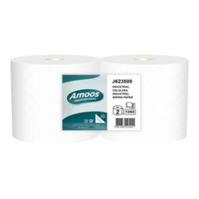 Celulosas BOBINA DE PAPEL MECHA AMOOS PROFESSIONAL SECADO EXTRA 2 CAPAS 1060 SERVICIOS 350 METROS BLANCO