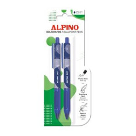 Bolígrafos retráctiles BOLIGRAFO ALPINO DOT UNICOLOR 1mm  AZUL BLISTER de 2