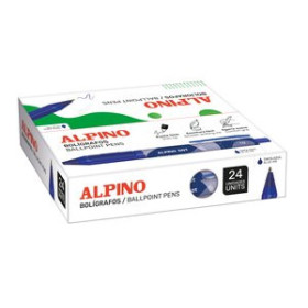 Bolígrafos retráctiles BOLIGRAFO ALPINO DOT UNICOLOR 1mm  AZUL CAJA de 24
