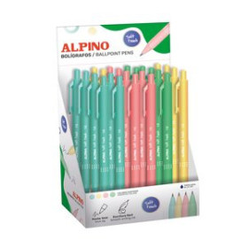Bolígrafos BOLIGRAFO ALPINO SOFT TOUCH PASTEL 1mm  EXPOSITOR de 24