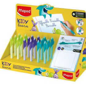 Bolígrafos retráctiles BOLIGRAFO BORRABLE MAPED KIDY LEARN MAGIC TIBURON CON ADAPTADOR (tinta azul) SURTIDO EXPOSITOR DE 18