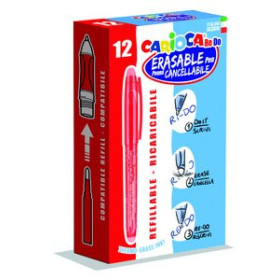 Bolígrafos y rollers borrables BOLIGRAFO CARIOCA RE-DO BORRABLE ROJO