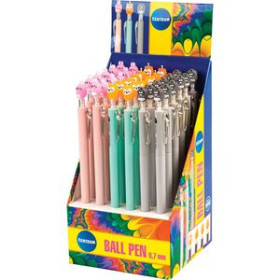 Bolígrafos retráctiles BOLIGRAFO CENTRUM RETRACTIL MOUSE TINTA AZUL COLORES SURTIDOS EXPOSITOR de 36