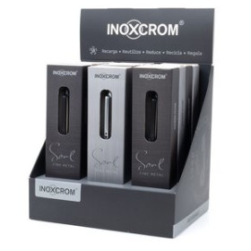 Bolígrafos retráctiles BOLIGRAFO INOXCROM SOUL FINE METAL EXPOSITOR de 12