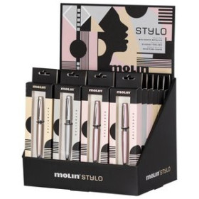 Bolígrafos retráctiles BOLIGRAFO MOLIN STYLO EXPOSITOR DE 24
