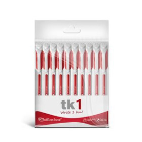 Bolígrafos BOLIGRAFO OFFICE BOX TK1 1mm ROJO BOLSA de 10