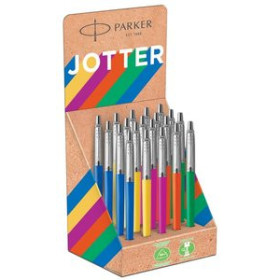 Bolígrafos retráctiles BOLIGRAFO PARKER JOTTER ORIGINAL RECICLADO EXPOSITOR DE 20 (4x 5 colores)