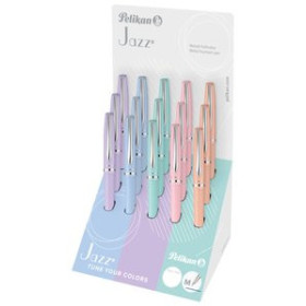 Bolígrafos retráctiles BOLIGRAFO PELIKAN JAZZ PASTEL SURTIDO EXPOSITOR DE 15