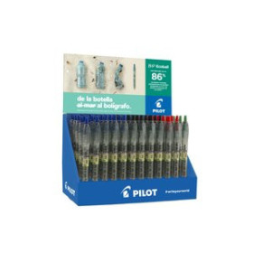 Bolígrafos retráctiles BOLIGRAFO RT. PILOT ECOBALL RECICLADO  1.0 SURTIDO EXPOSITOR DE 60 (Regalo 10x B2P)