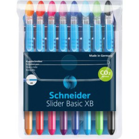 Bolígrafos BOLIGRAFO SCHNEIDER SLIDER BASIC XB ESTUCHE DE 8 SURTIDOS