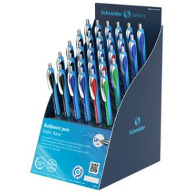 Bolígrafos retráctiles BOLIGRAFO SCHNEIDER SLIDER RAVE XB EXPOSITOR DE 30