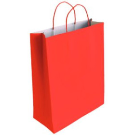Bolsas de papel BOLSA de PAPEL ANDINA CELULOSA BLANCA 40x46x18 cm ROJO PAQUETE de 25