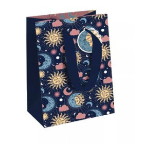 Bolsas de papel BOLSA de PAPEL CLAIREFONTAINE EXCELLIA DECORADO C/ASAS 25x22x10cm ASTRAL PACK DE 6